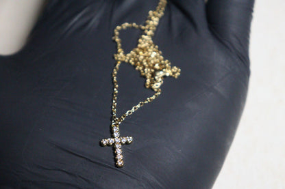 Colier Cruce Aurie Crystal