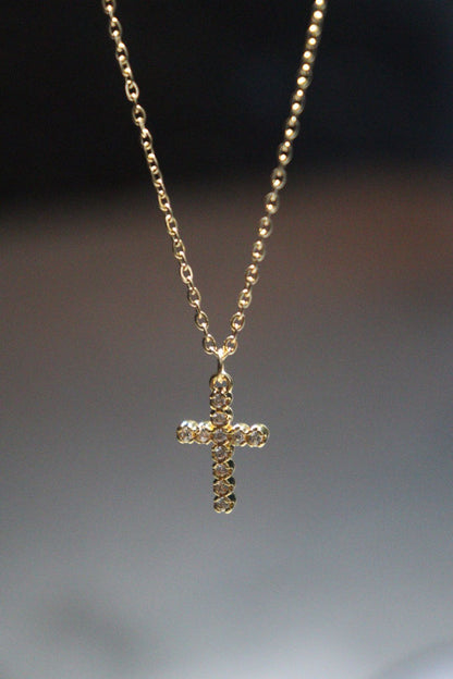 Colier Cruce Aurie Crystal